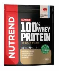 100% WHEY PROTEIN 1000g,sáček, bílá čokoláda+kokos