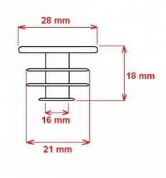 koncovka-zátka do řidítek s PVC logem FORCE