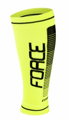 návleky na nohy FORCE COMPRESS, fluo-černé